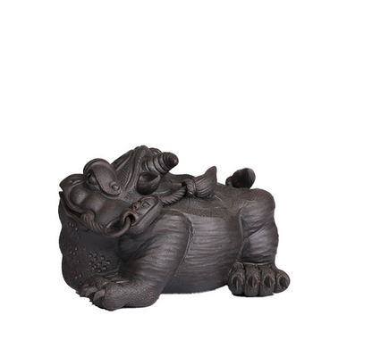 Purple sand tea pet ox horn Golden Toad can raise raw ore Dahongpao tea tray dec
