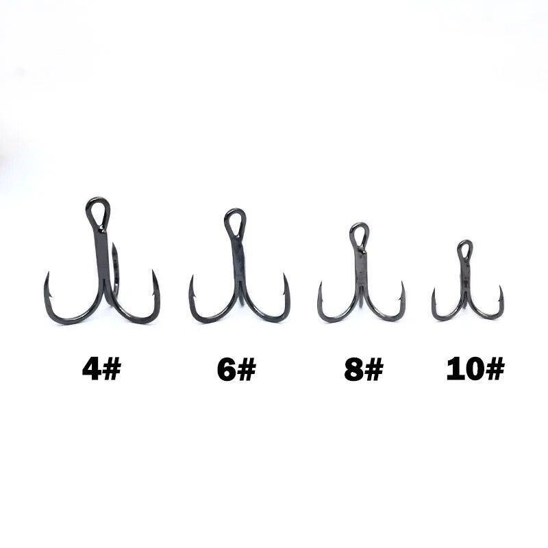 5 Hooks for Each Pack Black Nickle fishing Blade Forged Treble Hooks