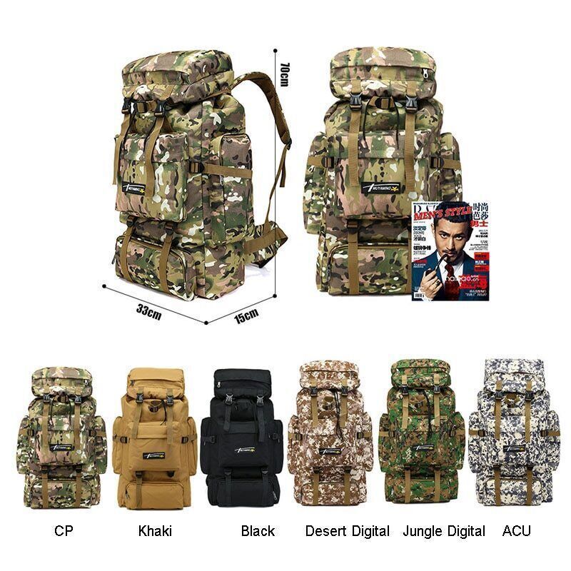 Backpack Nylon Military Tactics Army Bag Men Backpack Rucksack Hike Travel
