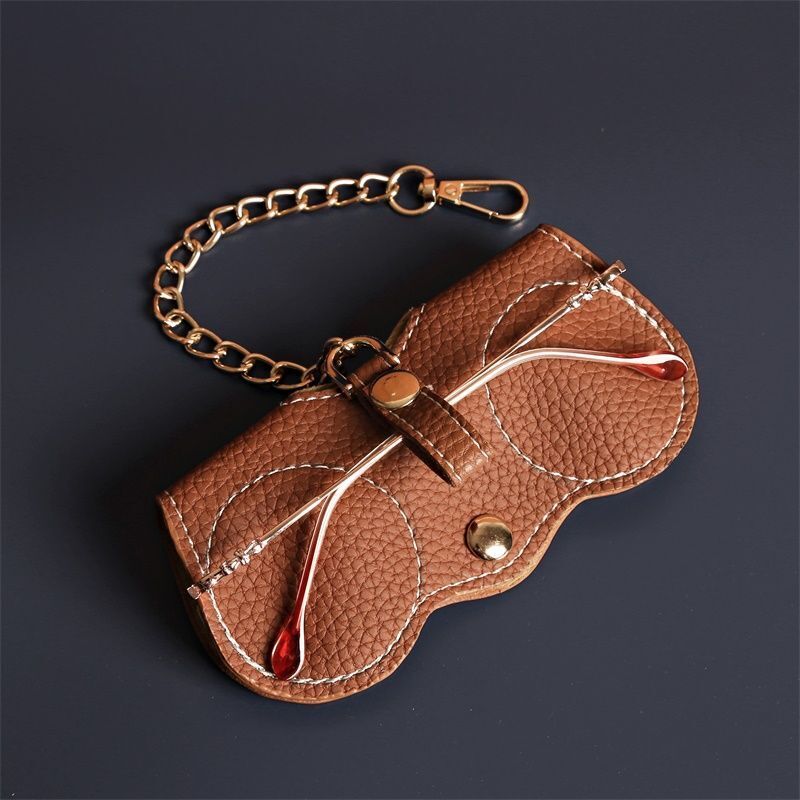 Vintage Glasses Case Luxury Eyewear Accessories Sunglasses Holder Bag 14.5*1*7CM