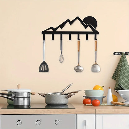 Multi-Purpose Mountain & Sunrise Hooks Organizing Keys, Clothes, functional