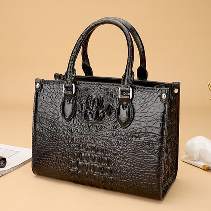 Handcrafted Real CrocodileSkin Leather Handbag, Women's Sling Shouler Bags