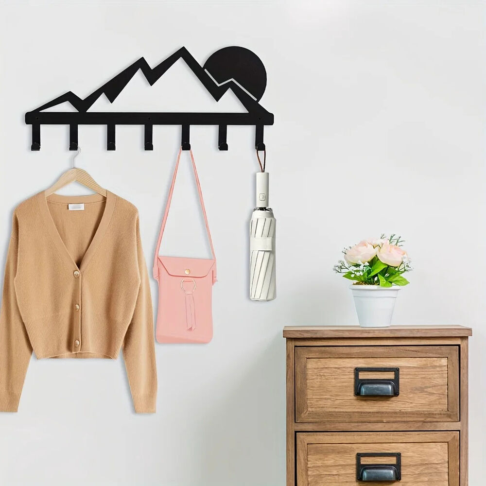 Multi-Purpose Mountain & Sunrise Hooks Organizing Keys, Clothes, functional