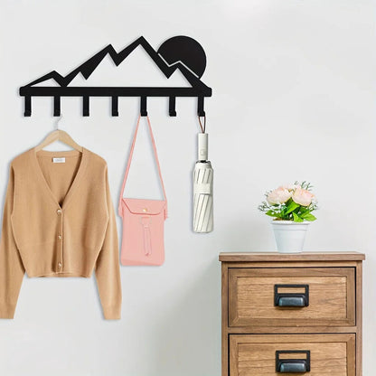 Multi-Purpose Mountain & Sunrise Hooks Organizing Keys, Clothes, functional