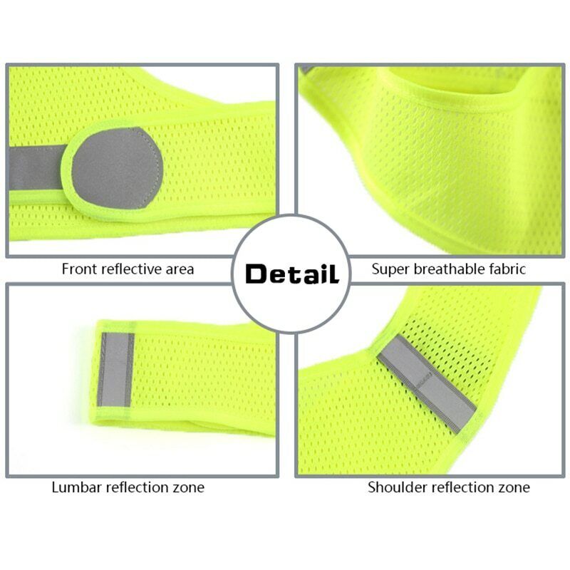 New High Visibility Reflective Short Safety Vest, Night Running Reflective