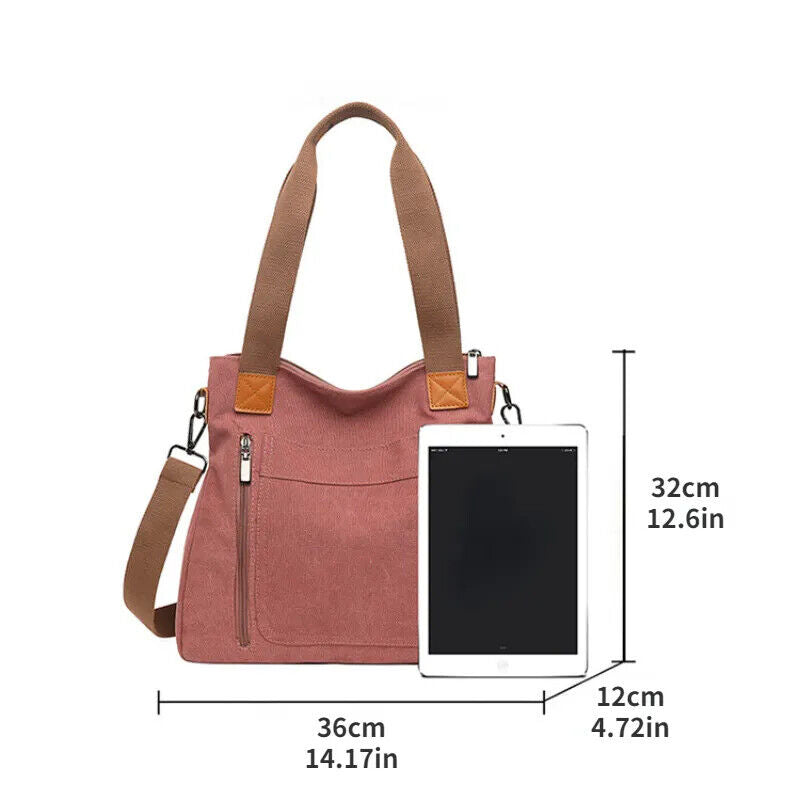 Women's Canvas Shoulder Bag Outdoor Shoulder Bag Women's Commuting Shoulder Bag