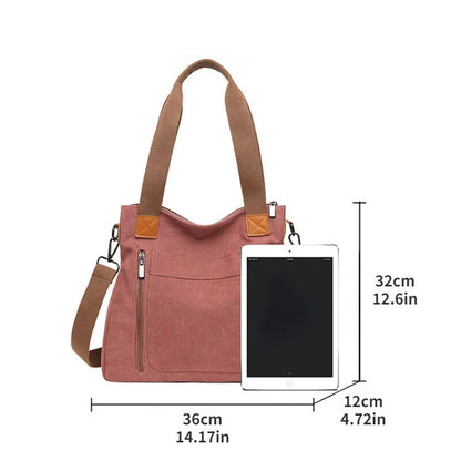 Women's Canvas Shoulder Bag Outdoor Shoulder Bag Women's Commuting Shoulder Bag