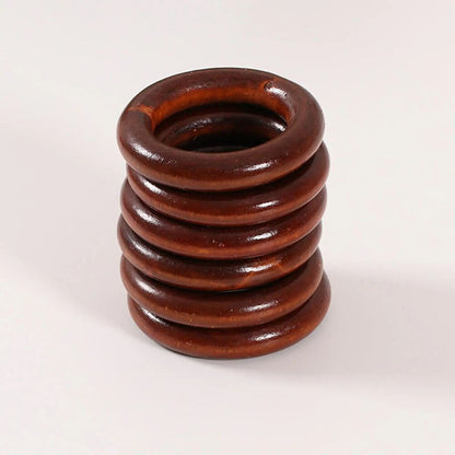 Wooden Rings 100Pcs Circle Pendant Connectors DIY Loop Macrame Crafts Decor 55mm
