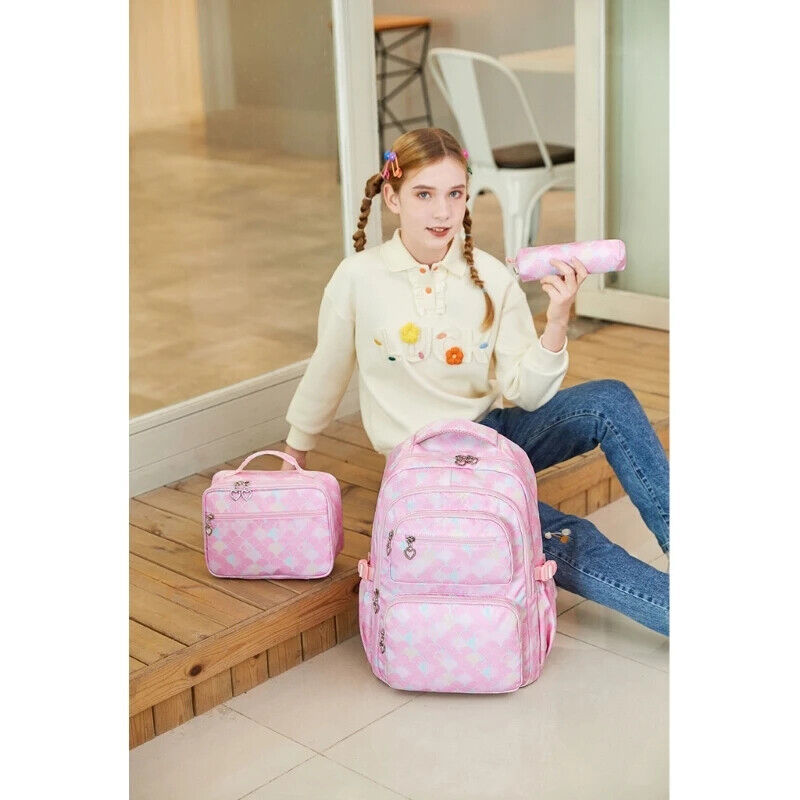 3pcs School Backpack Set School Bookbag Girls Schoolbag Travel Backpacks