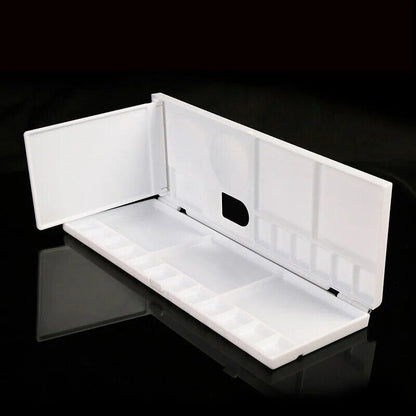 Empty Watercolor Palette Plastic Gouache Paints Box Painting Arts Supply 26x10cm