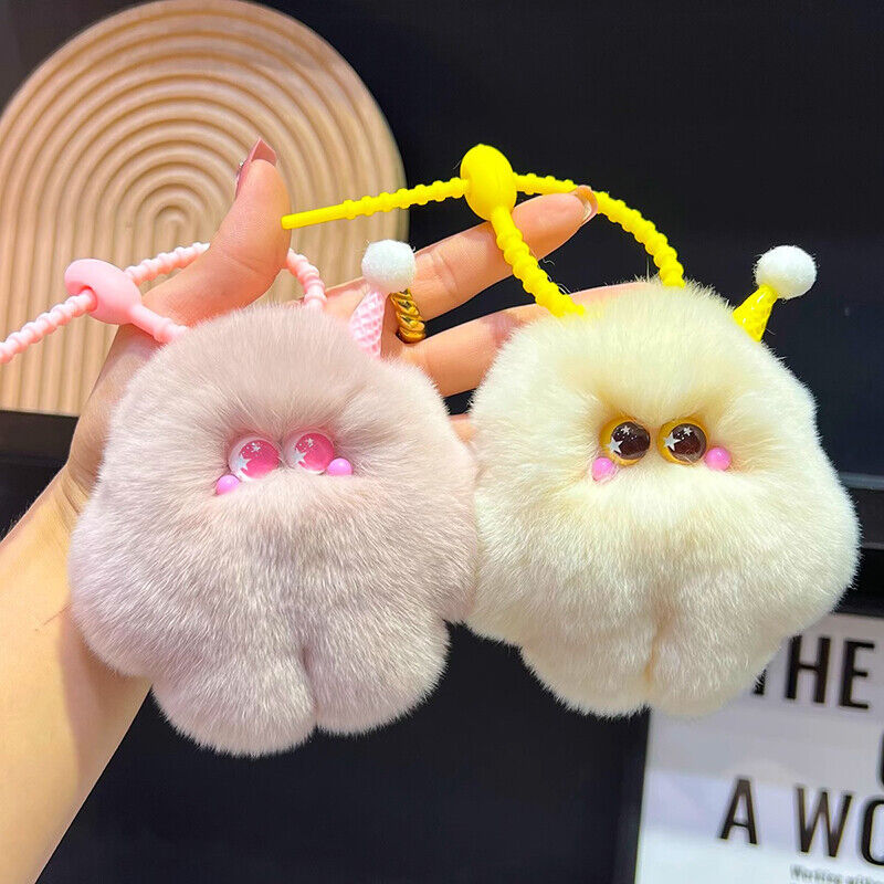 Cute Imitation otter Rabbit Hair Pendant Car Key Chain Bag Accessries Gifts