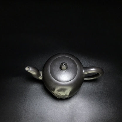 vintage chinese yixing purple clay teapot zisha ceremony carving Collectible art