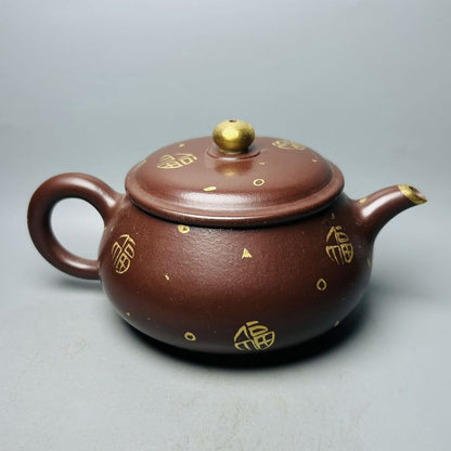 Vintage Chinese Yixing Purple Clay Teapot Zisha Ceremony Fashion Gift Teaware