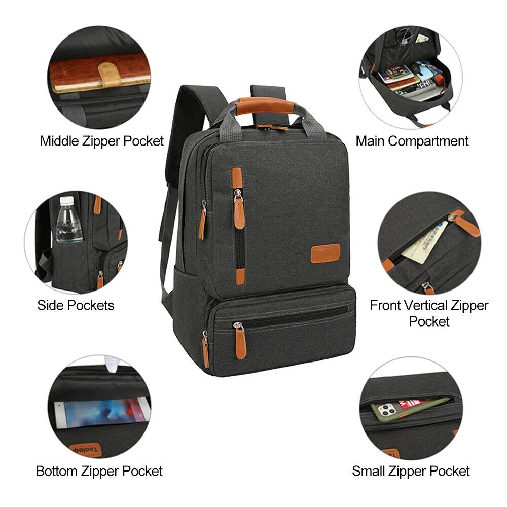 3pcs Backpack Set Women Men Laptop Backpack Shoulder Bag Travel School Business