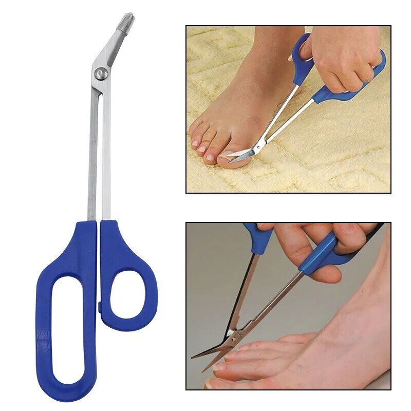 Long Nail Clipper Handle Toenail Scissors Extra Ergonomic Care Pedicure Cutter