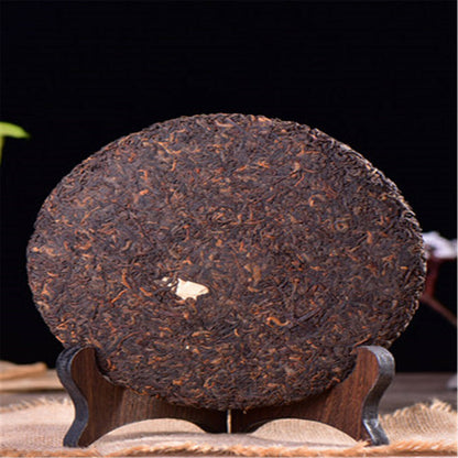 357g Pu-Erh Tea Ripe Tea Yunnan Black Tea Purple Bud Puer Old Tree Material Pure