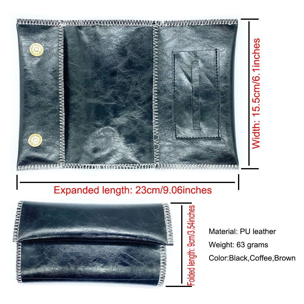 Tobacco Case PU Leather Pouch Bag Case Portable Cigarettes Rolling Pipes Storage