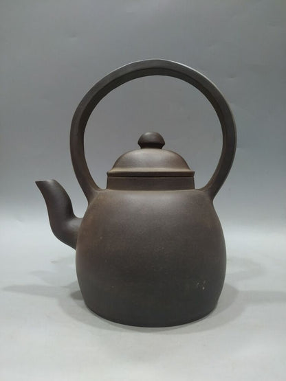 vintage chinese yixing purple clay teapot zisha ceremony carving Collectible art