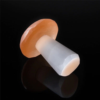 Mushroom Crystal Natural Selenite Stone Polished Chakra Healing Home Decor 4-6mm