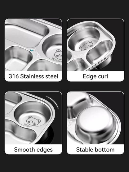 Lunch Box 316 Stainless Steel For Outdoor Kids Food Bento Compartment Containers