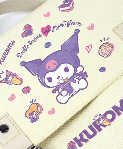 Cute My Melody Cartoon Kuromi Shoulder Messenger Bag Student Canvas Shoulder Bag