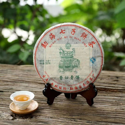 357g Yunnan Old Sheng Pu'er Tea 2009 Xigui Pu-erh Raw Tea Cake Aged Puerh Tea