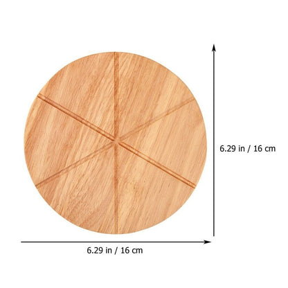 Cutting Boards Round Pizza Pan Tray Serving Cake Plate Bread Paddle 16X16cm Wood
