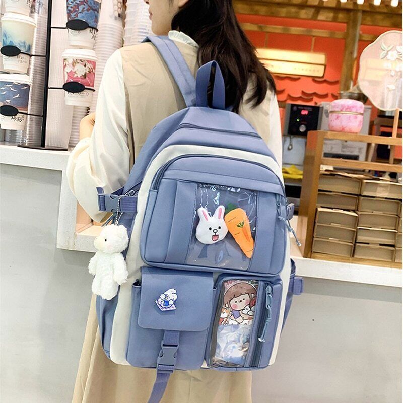 Women Backpack Multi Pockets Student Schoolbags Leisure Rucksack Backpack