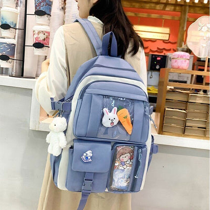 Women Backpack Multi Pockets Student Schoolbags Leisure Rucksack Backpack