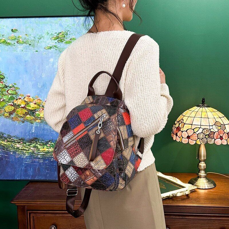 Leather Backpack Women Casual Small Ladies Travel Bag Backpack Teenage Girls