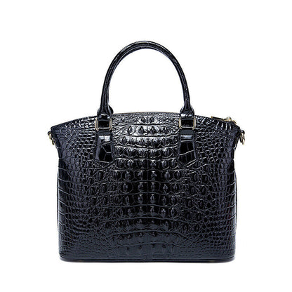 Women's Genuine Leather Crocodile Handbag, Sling Satchel Tote Shoulder Bag Party