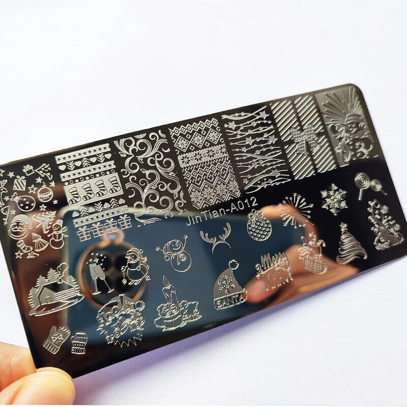Nail Art Tool Metal Snowflake Flower DIY Stamping Plates Printing Stencil 6x12cm