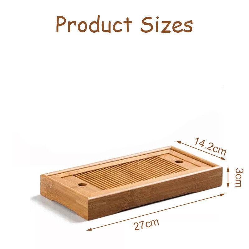 Chinese Tea Tray Bamboo Drainage Water Storage Kung Fu Tea Set Drawer Tea Board