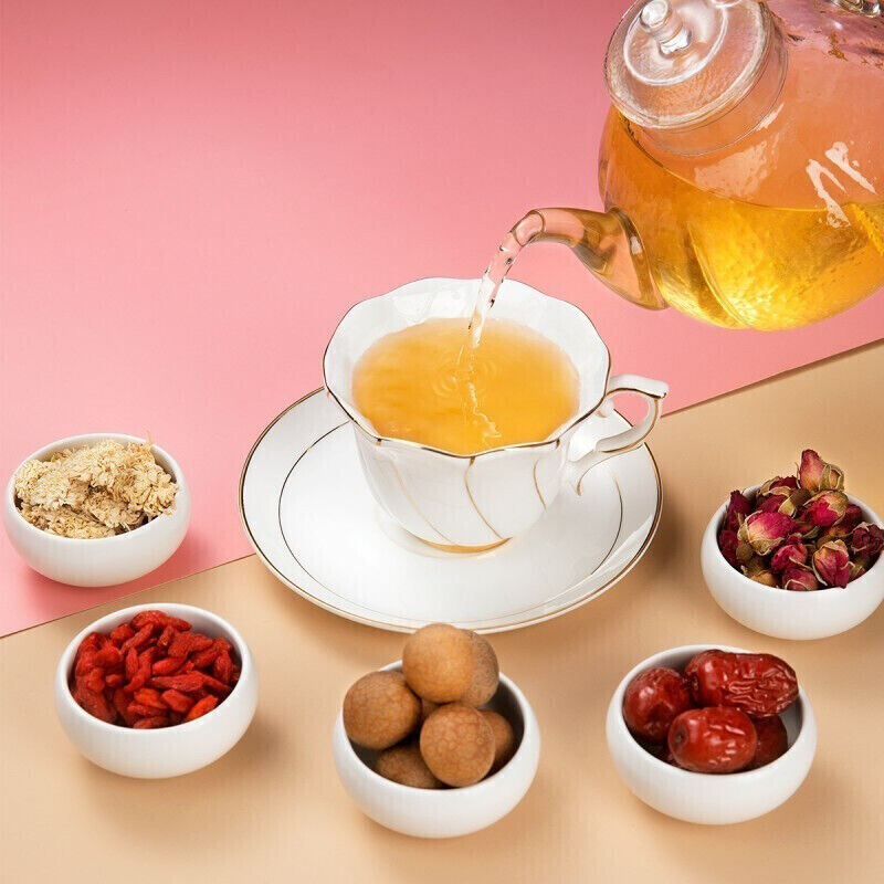 同仁堂内廷上用桂圆红枣玫瑰茶 桂圆红枣养生茶120g TongRenTang Gui Yuan Red Date Rose Health Tea