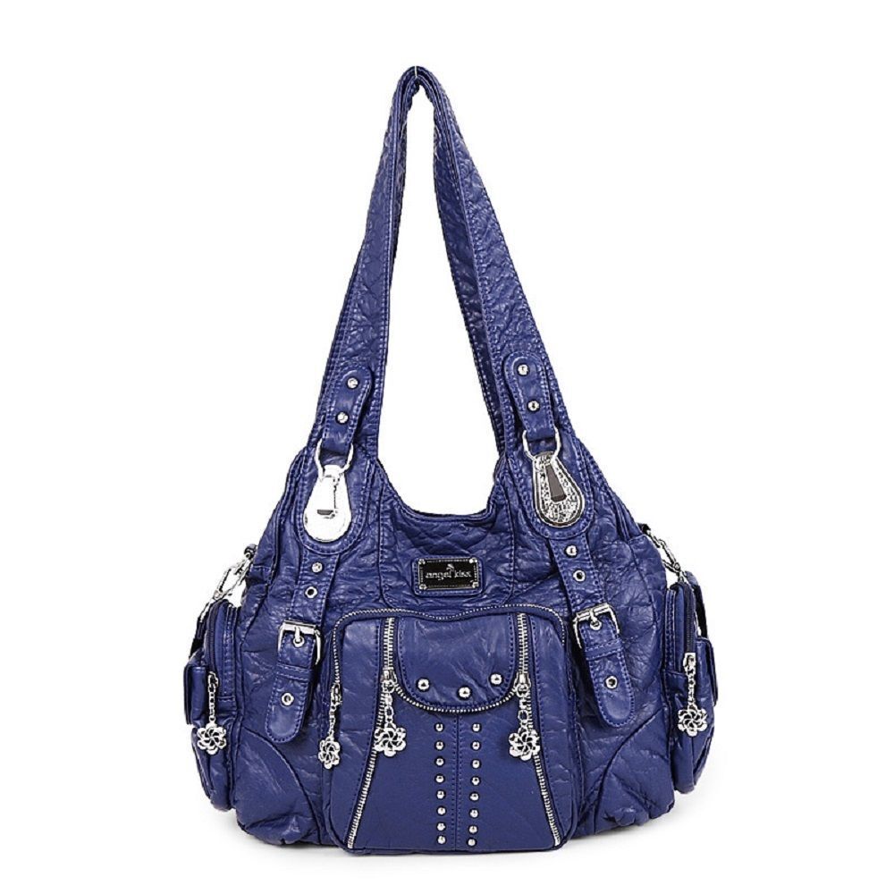 Handbags Shoulder Bags Synthetic Leather Satchel Purse Traveling Bag Polyester