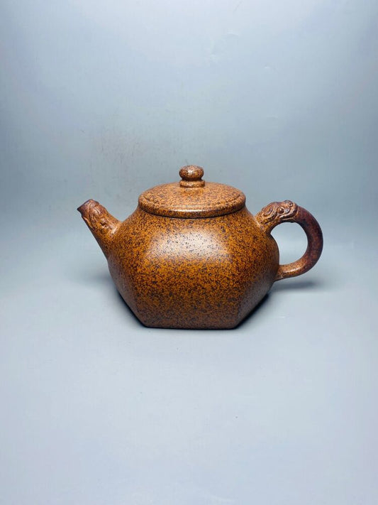 Chinese Yixing Zisha Clay Handmade Exquisite Teapot （六方龙壶 底款：孙红英）