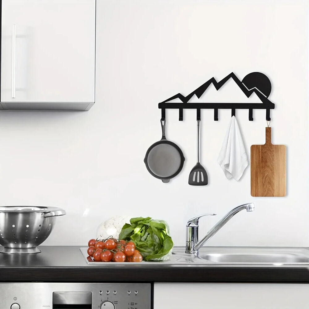 Multi-Purpose Mountain & Sunrise Hooks Organizing Keys, Clothes, functional