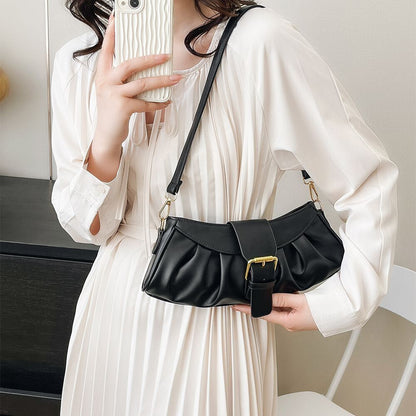 Handbags Retro Synthetic Leather Shoulder Underarm Bag 32x13x6 Cm Strap 61Cm 1PC