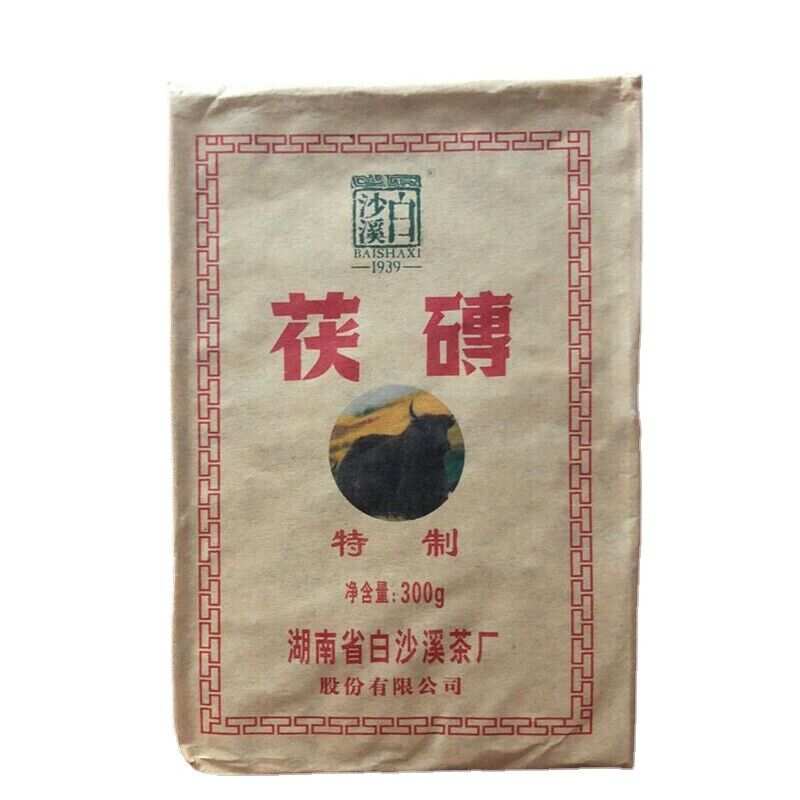 Organic Brick Tea China Anhua Black Tea Fu Cha 300g Baishaxi Dark Fu Zhuan-