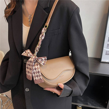 Saddle Small Shoulder Crossbody Women Wide Strap Ladies Handbags