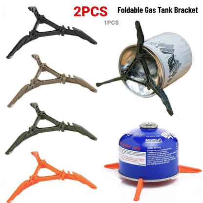 Outdoor Foldable Gas Tank Bracket Gas Canister Stand Camping Stove Tool Bottle