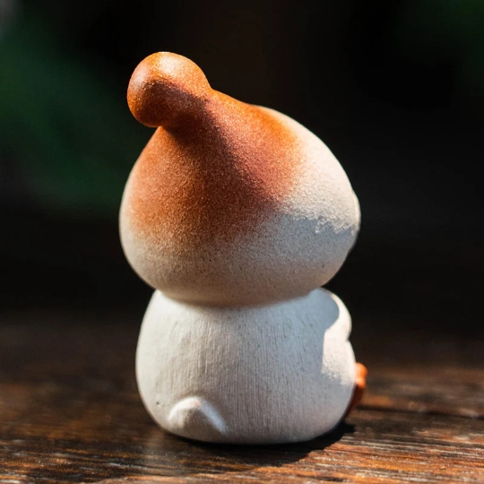 Raw Ore Purple Sand Tea Pet Cute Duck with Christmas Cap Zisha Tea Accessories