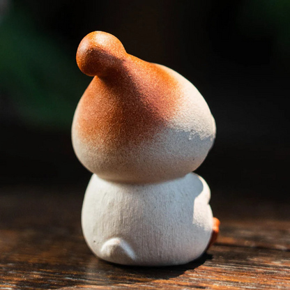 Raw Ore Purple Sand Tea Pet Cute Duck with Christmas Cap Zisha Tea Accessories