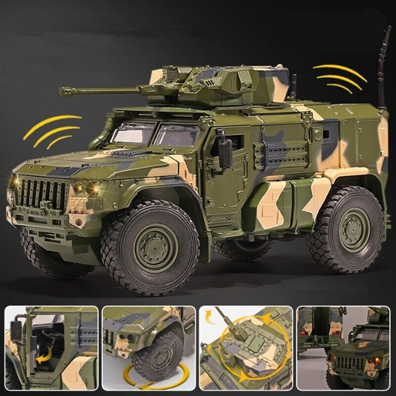 1:32 Tiger Armored Car Military Truck Diecast Model Car Toy Vehicle Gift Kids