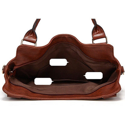 Handbag Bag Side Pockets Bag PU Leather Totes Shoulder Bags Ladies