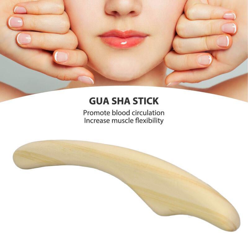 Gua Sha Stick Massage Tool Wooden Facial Scraping for Muscle Relaxation BSU