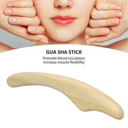Gua Sha Stick Massage Tool Wooden Facial Scraping for Muscle Relaxation BSU