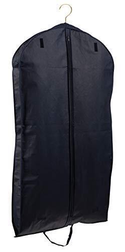 Tuva Breathable Fur Coat/Suit/Dress Garment Bag 45", Black, with Black