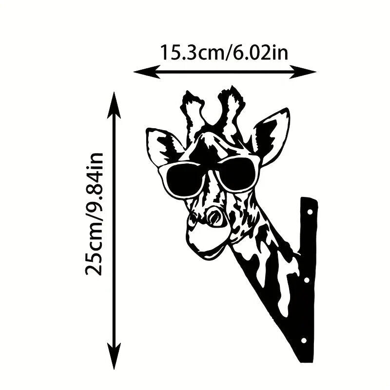 Black Steel Silhouette Laser Cutout Animal Shape Decor for Farmhouse Garden Lawn