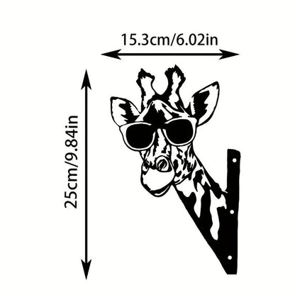 Black Steel Silhouette Laser Cutout Animal Shape Decor for Farmhouse Garden Lawn
